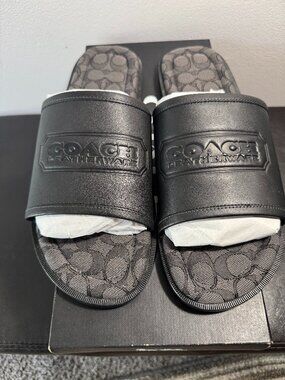 Coach | Shoes | Coach Brown Signature Logo Strap Sandals  display picture 3